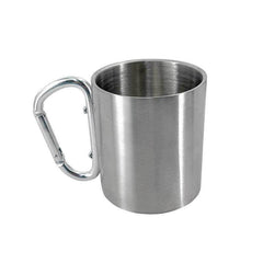 Outdoor mountaineering button, water cup, trip, camping, portable button, 201 stainless steel material