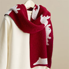 New Year Rabbit Blanket Sofa Blanket Scarf