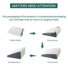 Triangle sponge cushion, headboard pillow, elderly care sofa backrest cushion, waist protection, half lying, half lying, sloping pillow
