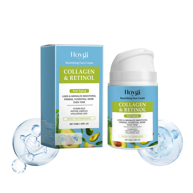 Collagen Facial Moisturizer Hydrates And Moisturizes The Facial Skin With A Soft Moisturizing Cream That Reduces Fine Lines