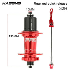 HASSNS PRO7 MTB Hub 32 Holes Bearing Bike Freehub Rear Hub Quick Release 32H Four Palin 7 8 9 10 11 12 Speed 6 Pawl Hubs