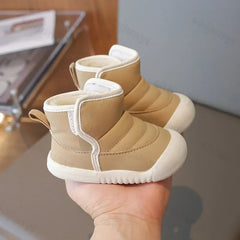 Autumn Winter Children Snow Boots Baby Girls Boys Boots Soft Sole Non-slip Infant Toddler Shoes Outdoor Thick Plush Kids Boots