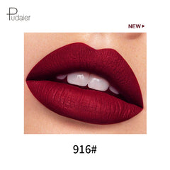 Pudaier 18 Color Mini Capsule Lip Glaze Velvet Fog Color Non-Stick Cup Smooth Matte