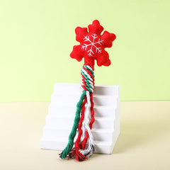 Christmas Cotton Rope Pet Plush Toy Teeth Grinding Durable Cartoon Self Hi Dog Toy Cat Supplies