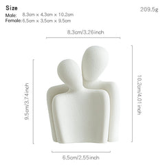 Creative couple figure decoration Newlywed home decoration Lover sculpture decoration figure desktop living room bookshelf decor