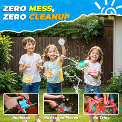 12 PCS Reusable Water Balloons, Refillable Magnetic Water Balls for Outdoor Games, Self Sealing Water Splash Bomb Quick Fill for