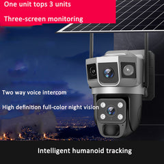 V380PRO-9 Solar powered WiFi Outdoor Waterproof Ball Machine HD Monitoring Camera Remote Uninterrupted Power
