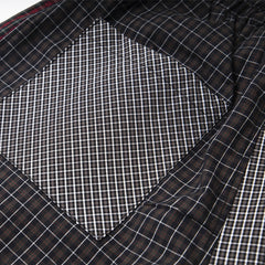 Small Plaid Casual Pants Men's Hip Hop Trendy Fashion Irregular Patchwork Unique Straight Leg Long Trousers