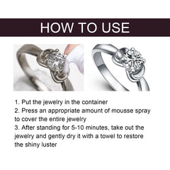 Jewelry Cleaning Mousse, Watch Band Cleaning Liquid Gold Diamond Ring Jewelry Decontamination Maintenance Cleaning Agent