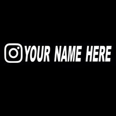 Custom username car stickers personalized Instagram motorcycle vinyl stickers