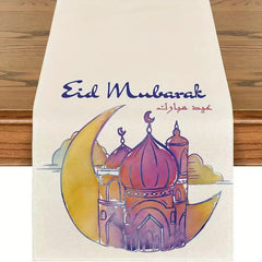 Printed Moon Castle House Tablecloth Home Decoration Party Festival Atmosphere Table Flag