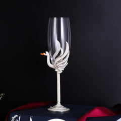 Crystal glass champagne glasses household high footed glasses