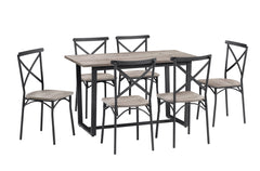 7 Pieces Dining Set 7-Piece Kitchen Table Set Perfect for Kitchen Breakfast Nook