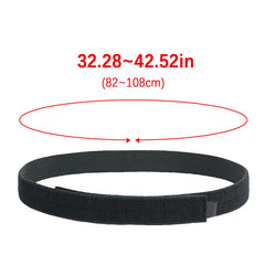 Tactical Inner Belt, Duty Nylon Hook - Loop Adjustable Black Waist Belt