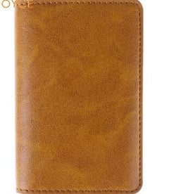 Male Metal Card Holder RFID Aluminium Alloy Credit Card Holder PU Leather Wallet Antitheft Men Wallet Automatic Pop Up Card Case