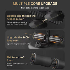 Portable Self-Suction Sit-up Bar Abdominal Core Trainer Movement Auxiliary Device Adjustable Sit Up Assistant