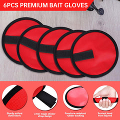 6 - piece set of 5.9 - inch lure wraps. Doubles as covers, gloves, hook protectors. Keeps anglers safe while fishing.