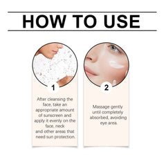 Ouhoe Rice Protective Cream Outdoor Uv Isolation Waterproof Moisturizing Skin Refreshing Non-Sticky Protective Cream