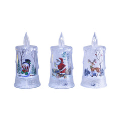 Christmas led electronic candle light Christmas snowman elk decoration luminous night light atmosphere light ornaments