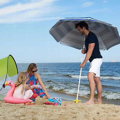 Plastic Adjustable Umbrella Base, Sun, Beach, Terrace, Sand, Ground Fixing Tools (Anchor Bracket, Spiral Tool, Tip Part), 1 Pc