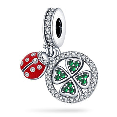 U-shaped Horseshoe Clover Wishing Tree Pendant Copper Silver Plated DIY Jewelry
