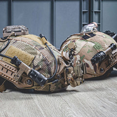 New SS M-AX tactical helmet headlamp stand. Rotating base for night vision flashlights. Durable gun - mounted lighting gear.