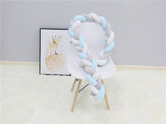 1Pcs 1M/2M/3M Baby Handmade Nodic Knot Newborn Bed Bumper Long Knotted Braid Pillow Baby Bed Bumper Knot Crib Infant Room Decor