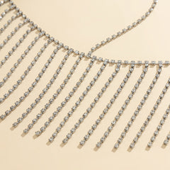 Sexy Claw Chain Tassel Cross Body Chain One Piece Silver Bodychain