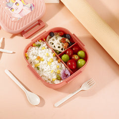 Portable heatable sealed square compartment lunch box bento box lunch box