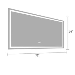 72"×36" LED Mirror Light Bathroom,anti-Fog & Dimming Led Bathroom Vanity Mirror
