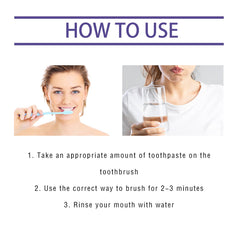 Teeth Whitening Correction Serum Purple Toothpaste, Clean Tooth Stains Brightening White Mild Gingival Care Breath Fresh And Deodorizing