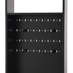 39.3'W70.8'H multifunctional corridor shoe cabinet with soft padded nail board and black hanger with entrance hook