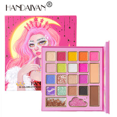 HANDAIYAN 30 Colors Mask Queen Eyeshadow Palette Eyeshadow + Blush + Contouring Highlight Makeup