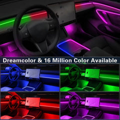 Suitable for 256 color dynamic light and shadow ambient lighting in cars universal car models with added welcome lights