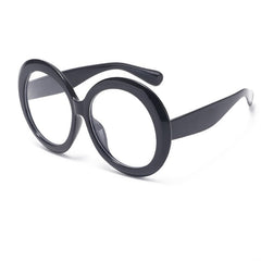 Personalized dual color sunglasses, fashionable circular large frame sunglasses for women