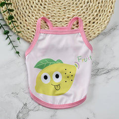 Pet supplies pet clothes cute fruit camisoles tank tops breathable pet sunscreen mosquito and insect repellent products