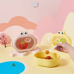 Cute little frog portable microwaveable lunch box with compartments fruit box lunch box