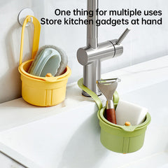 Adjustable Hanging Sink Drain Basket for Kitchen Sink, Food Waste Separator, Filter Basket & Fruit Washing Strainer