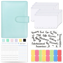 A6 Loose-Leaf Binder Budget Book Macaron Notebook Leather PU Loose-Leaf Book Cash Budget Handbook