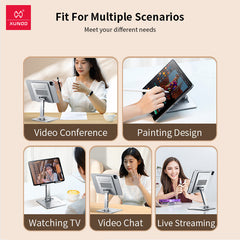 Suitable for tablet stand, iPad desktop stand, mobile phone universal metal heat dissipation, foldable lazy person stand