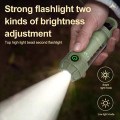 Multi functional outdoor camping light, portable strong light flashlight, rechargeable mini retro camping atmosphere light