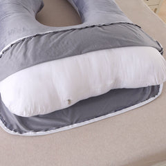 Pregnant women's detachable crystal velvet G-type side lying waist protection pillow