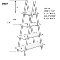 Solid bamboo wood oxford “A”frame ladder display bookshelf
