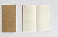 4.3x8.3 Midori Traveler's Notebook Refill 110mmx210mm Blank Dot Grid Paper Graph-paper Ruled 32 sheets