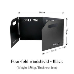 Outdoor stove enclosure wind shield camping wind shield shielding plate cassette stove folding gas stove stove wind shield