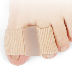 Gel fiber toe correction big toe valgus toe splitter double hole toe covering orthosis nylon