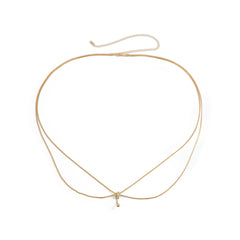 Thin chain belly button waist decoration body chain double-layer metal wind versatile waist chain
