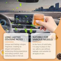 Cologne Car Solid Balm For Car Odor Removal Fresh And Light Portable Car Balm