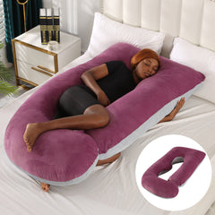 Pregnant women's pillow waist protection side sleeping slope pillow J-shaped pregnancy sleeping pillow
