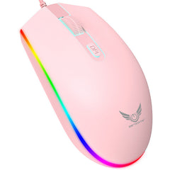 USB illuminated wired mouse, computer peripherals, e-sports games, colorful RGB scrolling light mouse